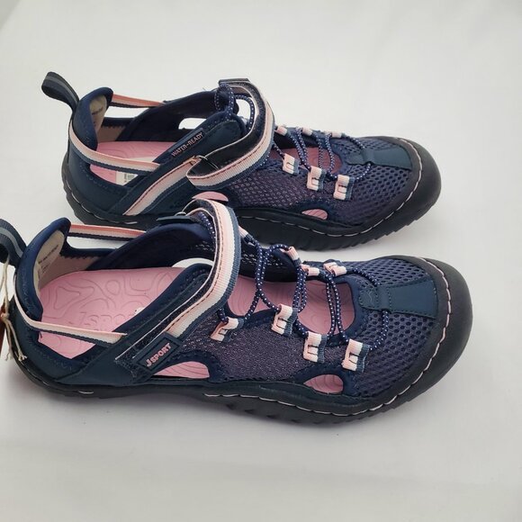 J-Sport Jambu Jaguar Water Ready Shoes Navy Pink 6M - Picture 5 of 9